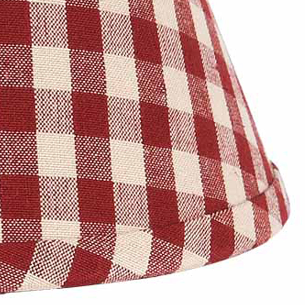 Barn Red Nutmeg Heritage House Check Barn Red 14" Lampshade 4W100017 - The Fox Decor