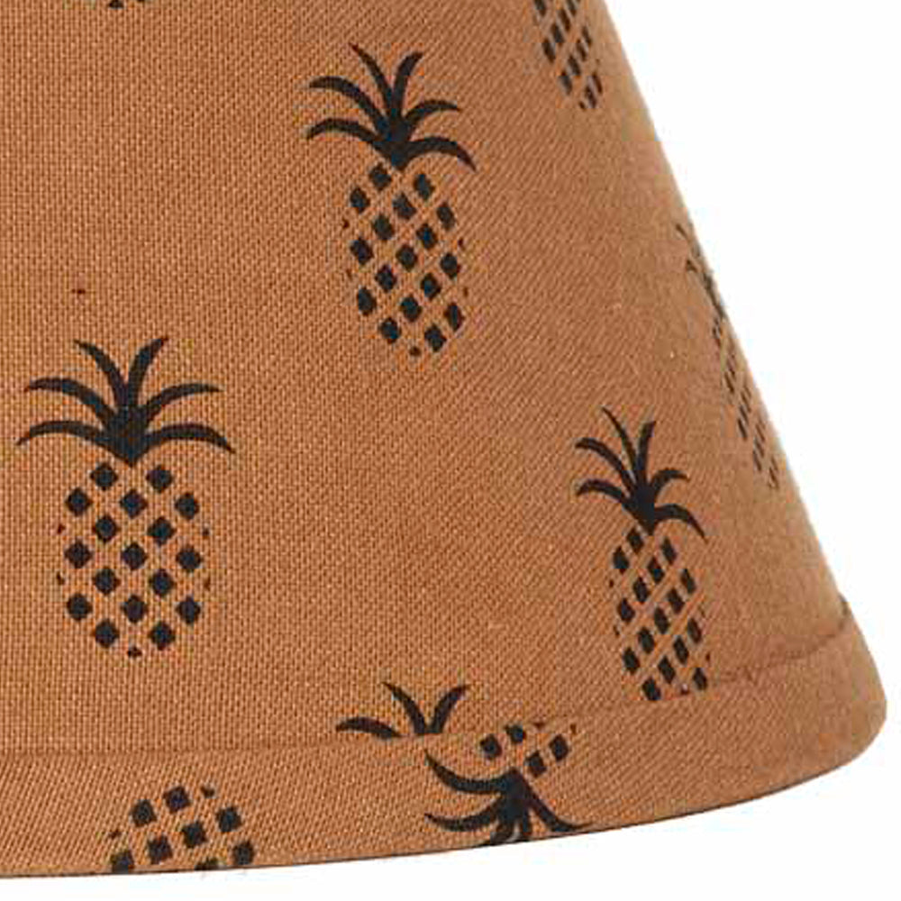 Mocha Black Pineapple Town 14" Lampshade 4W101033 - The Fox Decor