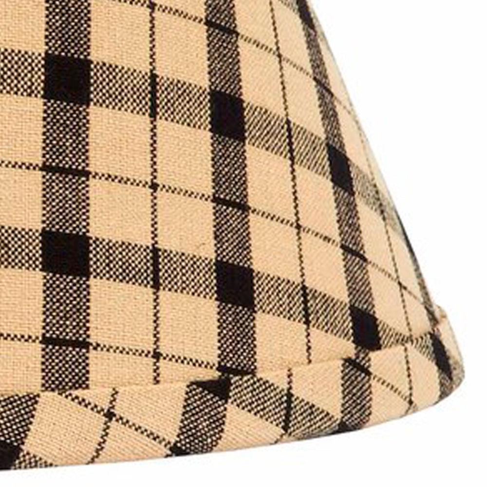 Black Nutmeg Salem Check Black 14" Lampshade 4W120011 - The Fox Decor