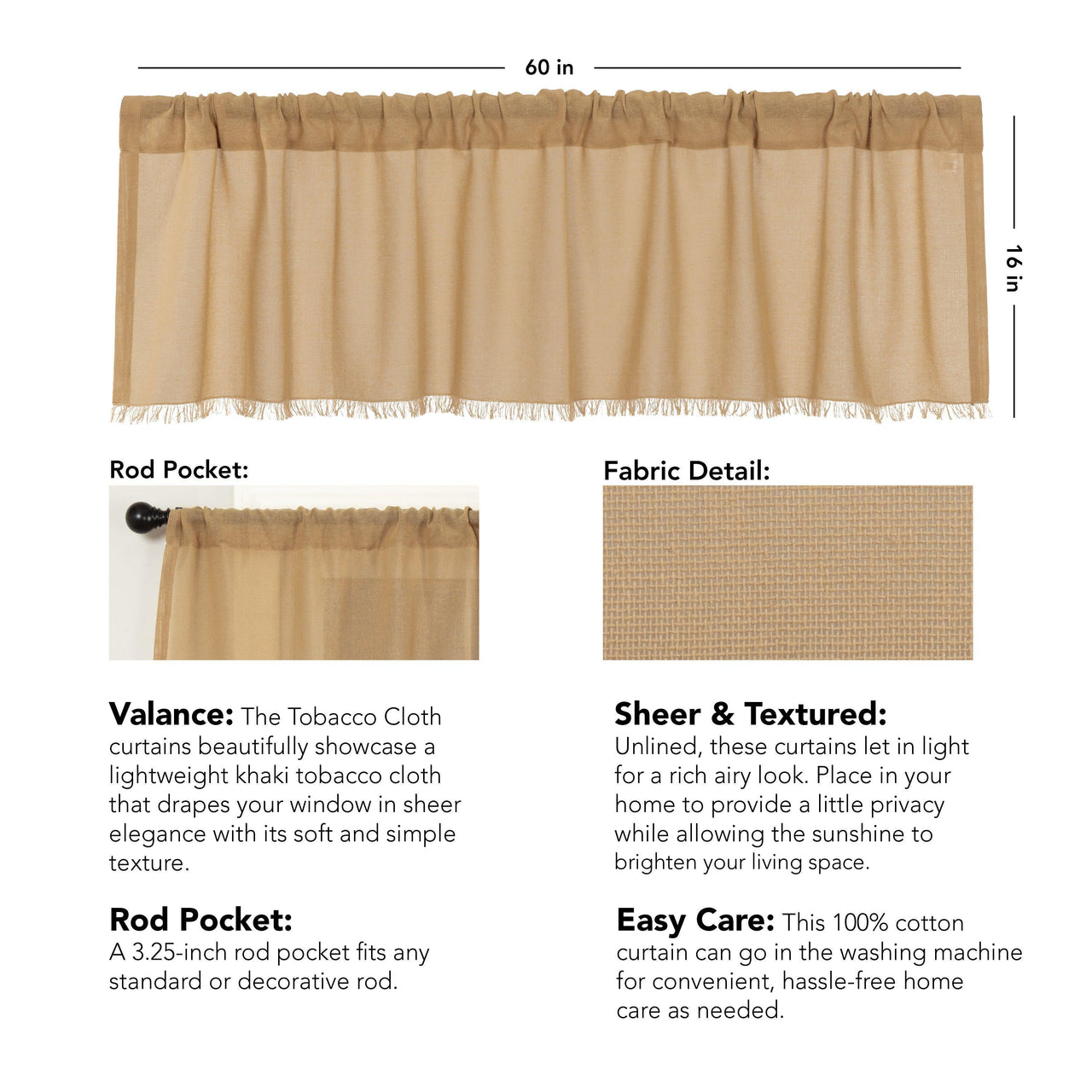 tobacco cloth curtains Tobacco Cloth Valance Fringed tobacco cloth curtains Tobacco Cloth Valance Fringed