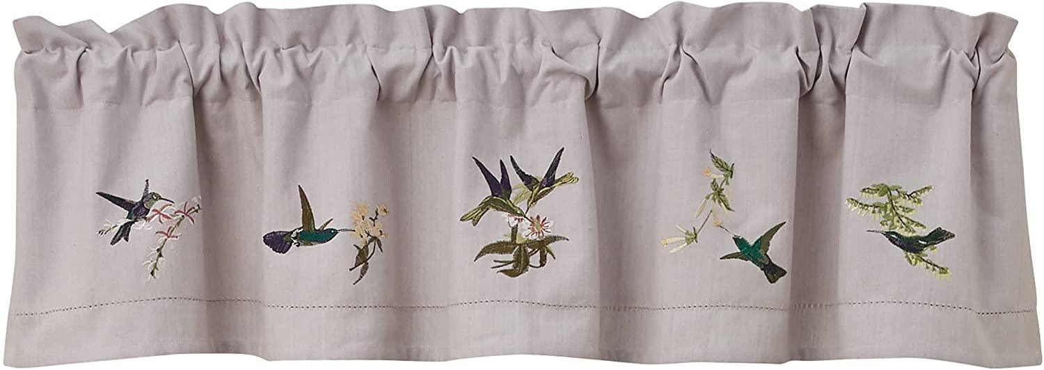 Hummingbird Embroiderd Lined Valance Park Designs - The Fox Decor