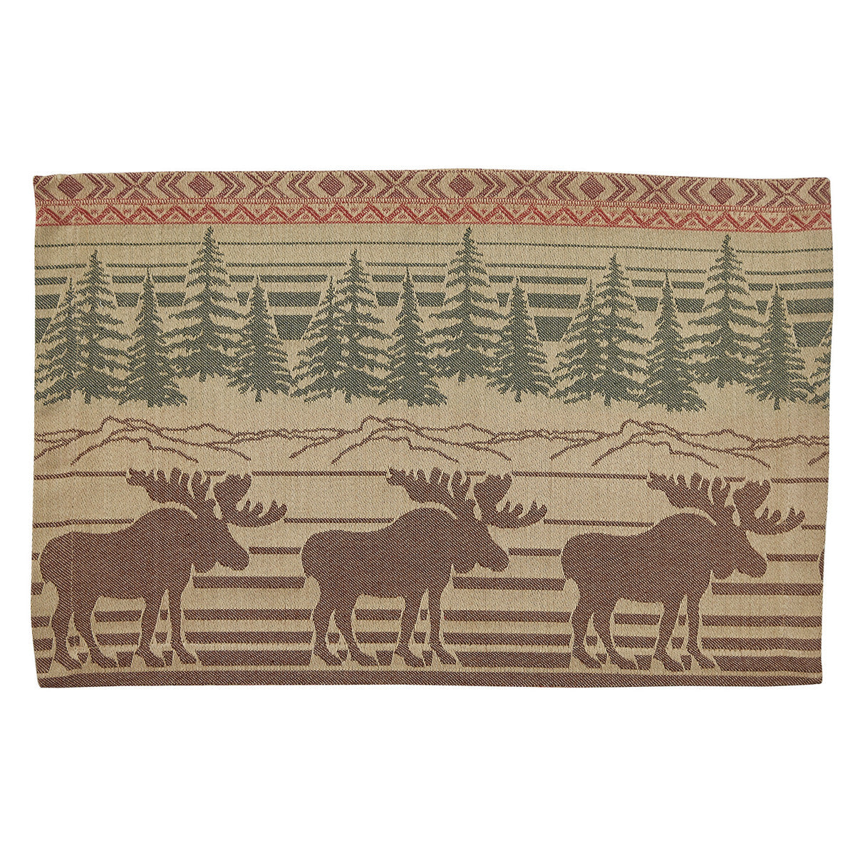 Moose Jacquard Placemats - Set Of 6 Park Designs - The Fox Decor