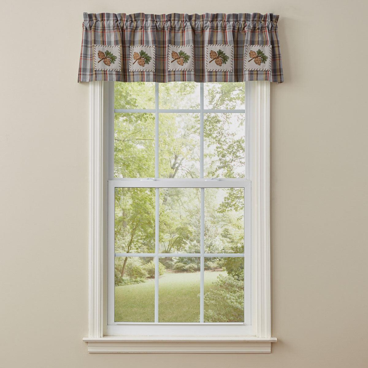 Pinecroft Lined Patch Valance Set of 2 Park Designs - The Fox Decor