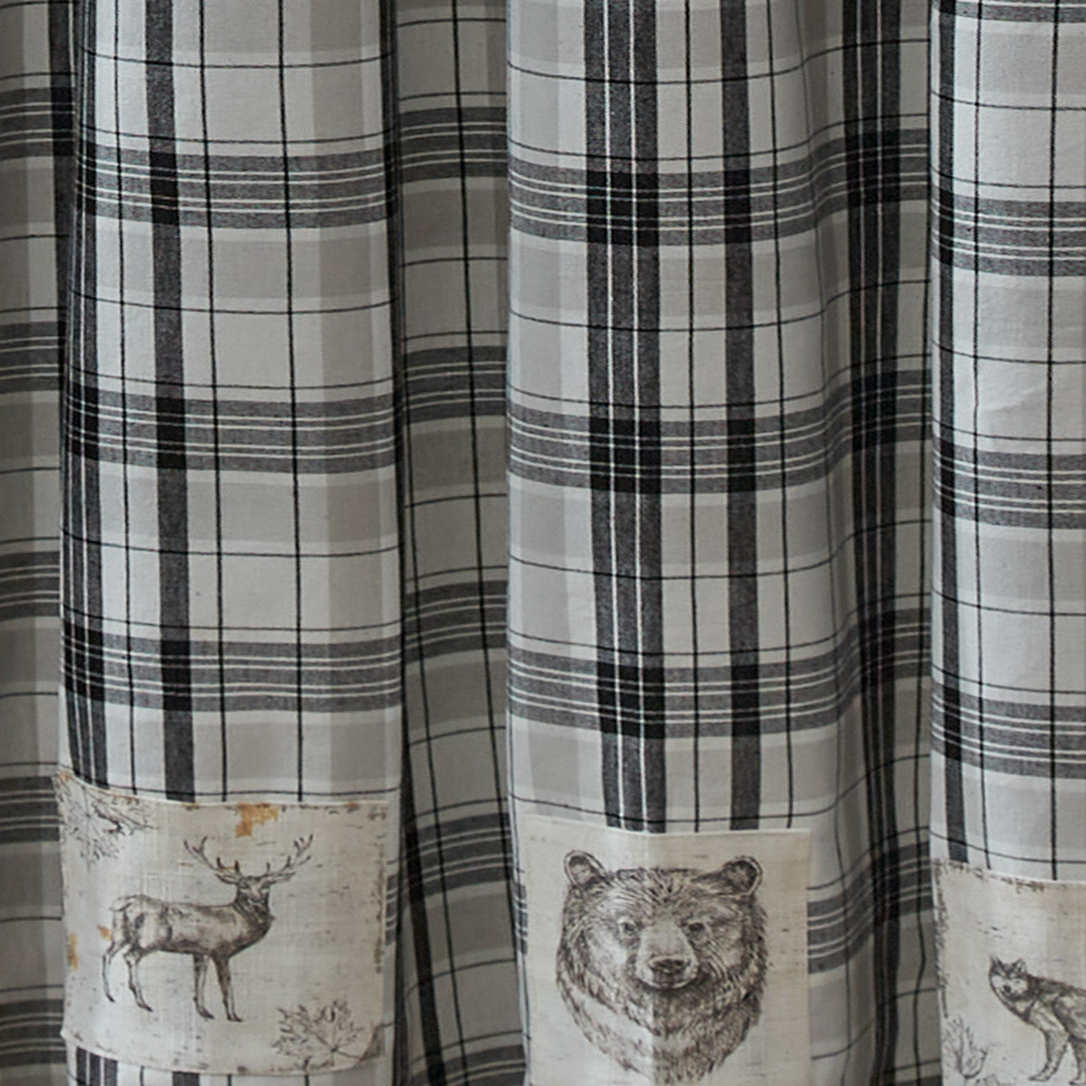 Refined Rustic Patch Shower Curtain 72