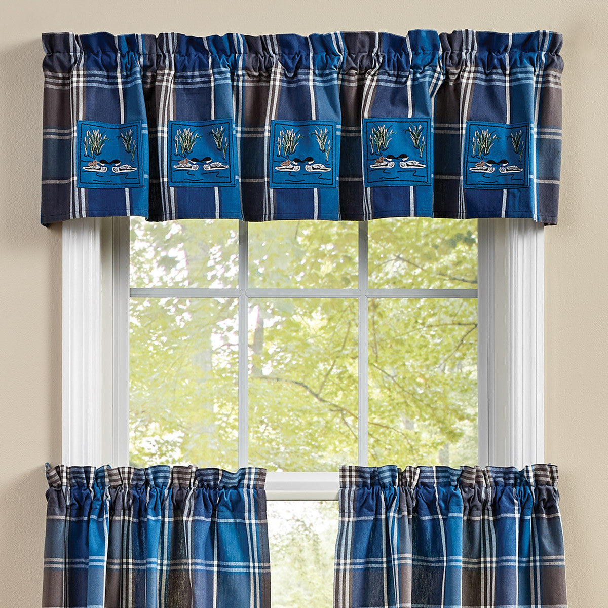 Rainy Lake Loon Patch Valance - 60x14 Park designs - The Fox Decor