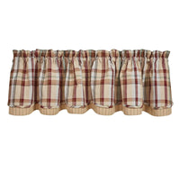 Gamekeeper Plaid Valance - Lined Layered 72x16 Park designs - The Fox Decor