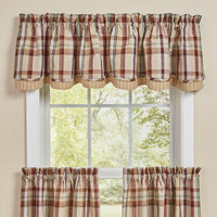 Gamekeeper Plaid Valance - Lined Layered 72x16 Park designs - The Fox Decor