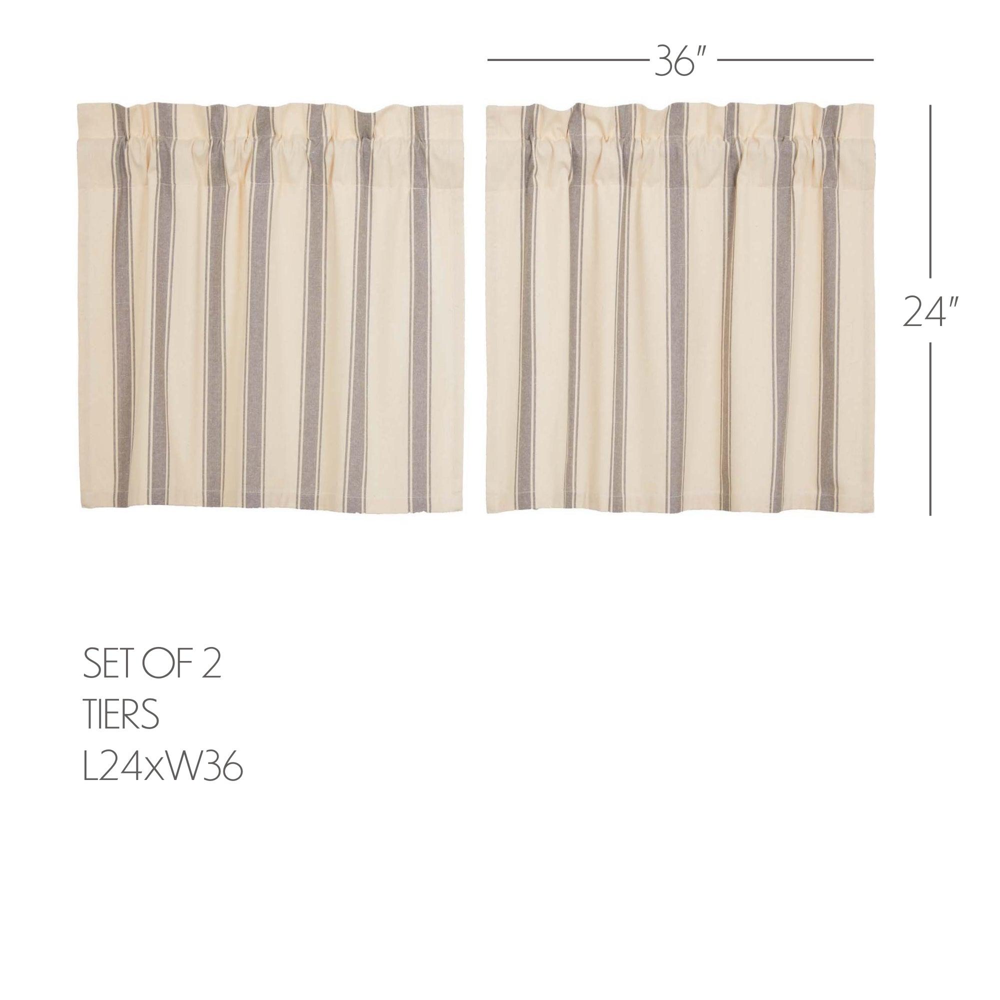 Grace Grain Sack Stripe Tier Set of 2 L24xW36 VHC Brands - The Fox Decor