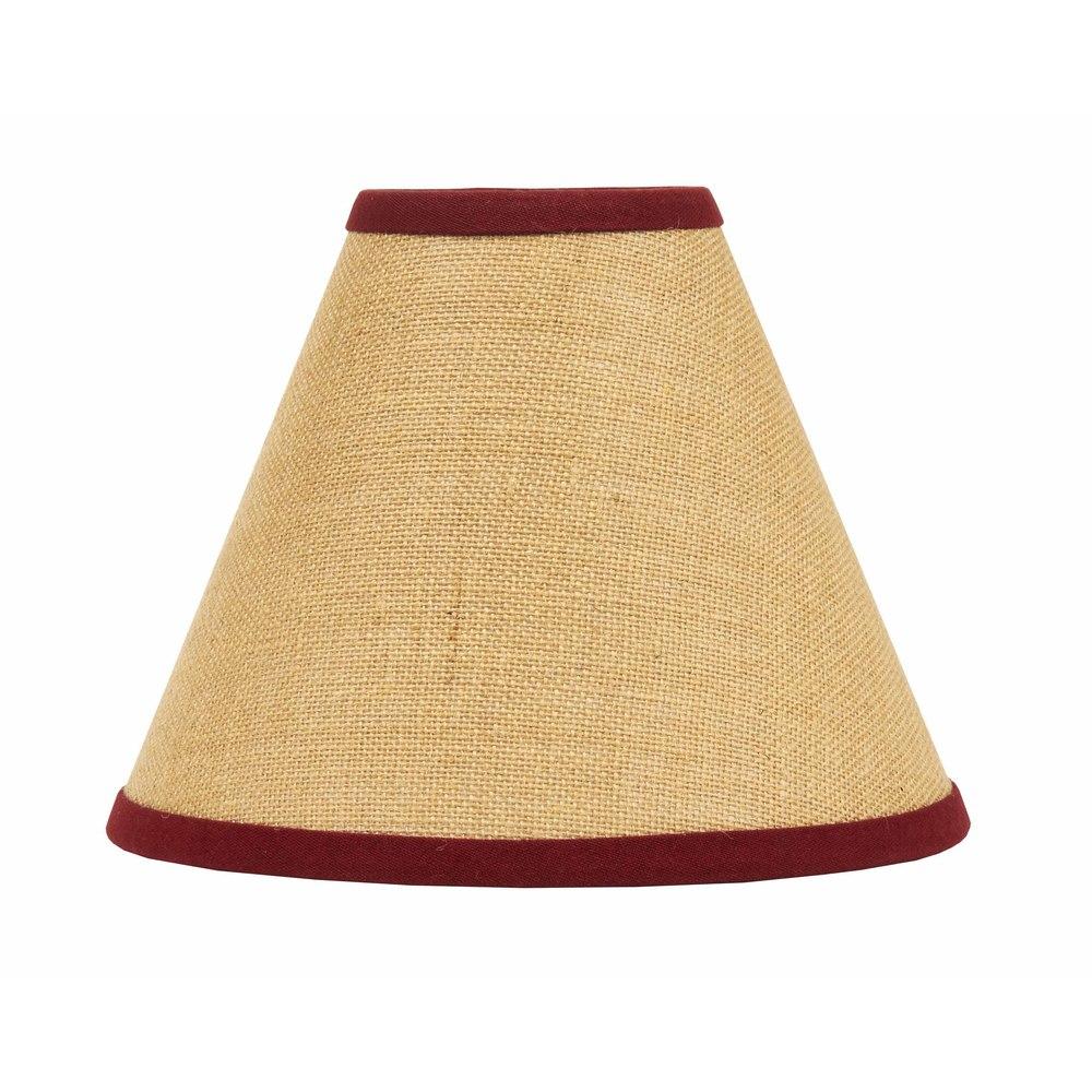 Barn Red Wheat Burlap Stripe 16" Lampshade 6W190017 - The Fox Decor