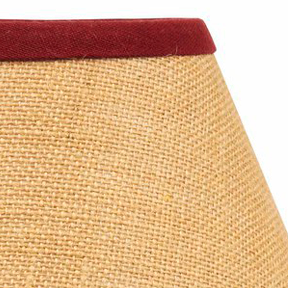 Barn Red Wheat Burlap Stripe 16" Lampshade 6W190017 - The Fox Decor