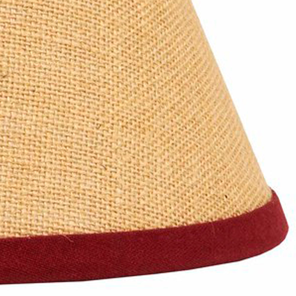 Barn Red Wheat Burlap Stripe 16" Lampshade 6W190017 - The Fox Decor