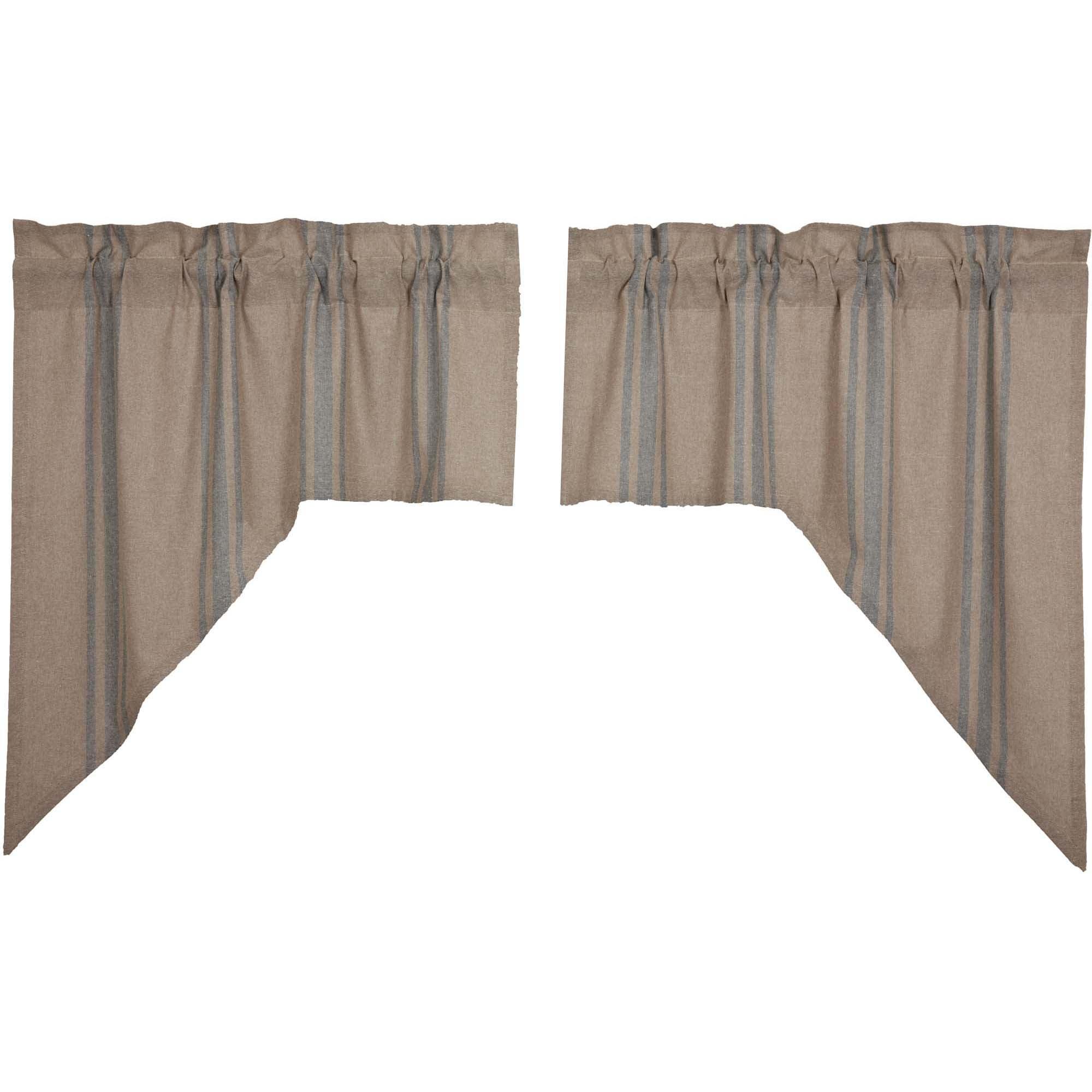 Grain Sack Blue Swag Set of 2 36x36x16 VHC Brands - The Fox Decor