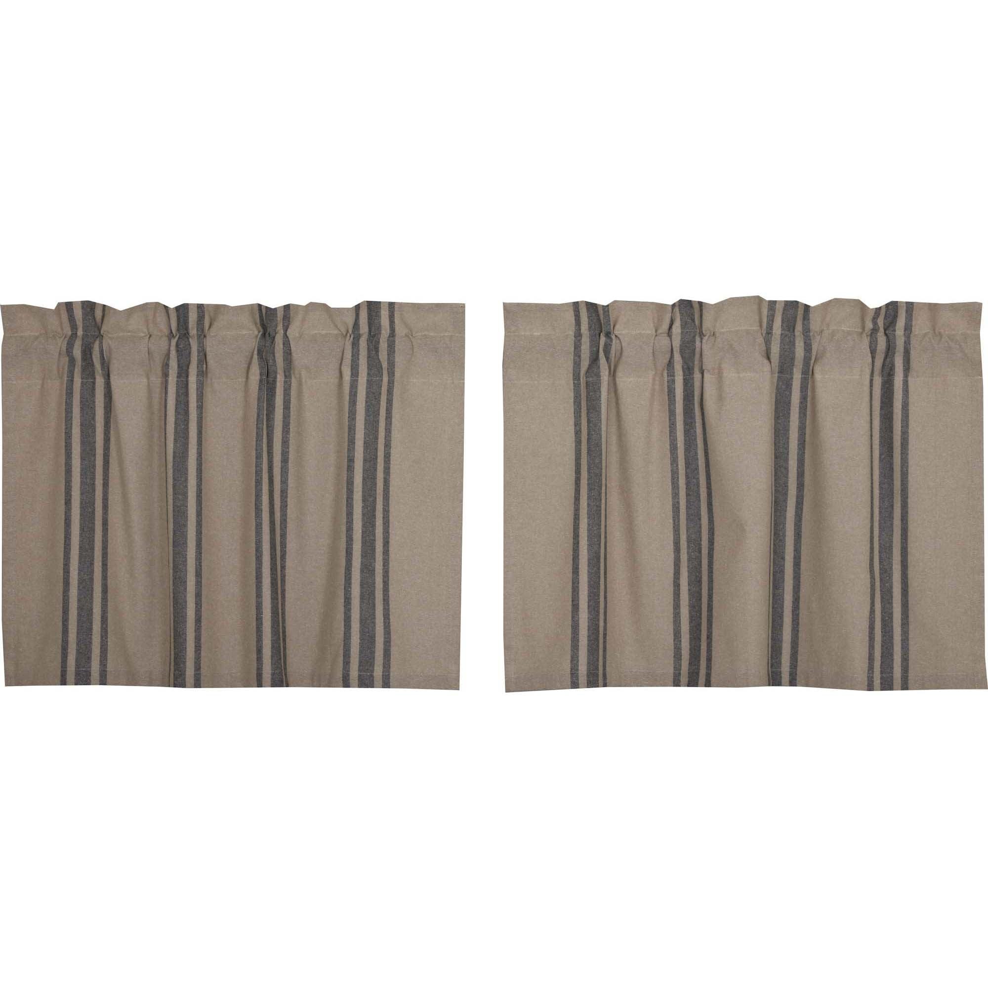 Grain Sack Charcoal Tier Set of 2 L24xW36 VHC Brands - The Fox Decor