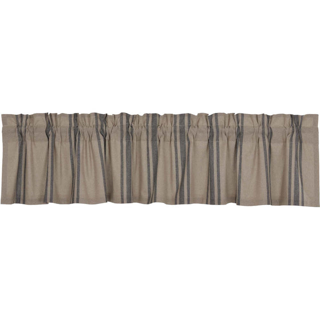 Grain Sack Charcoal Valance 16x90 VHC Brands - The Fox Decor
