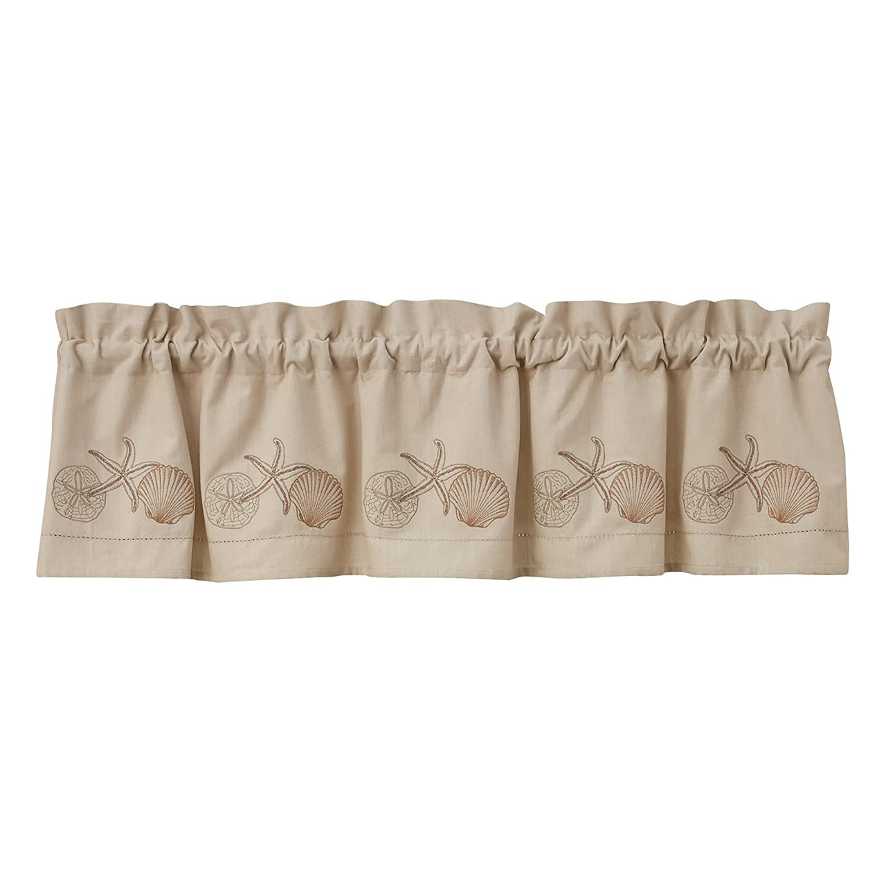 Shells Embroiderd Lined Valance, 60" X 14" Park Designs - The Fox Decor