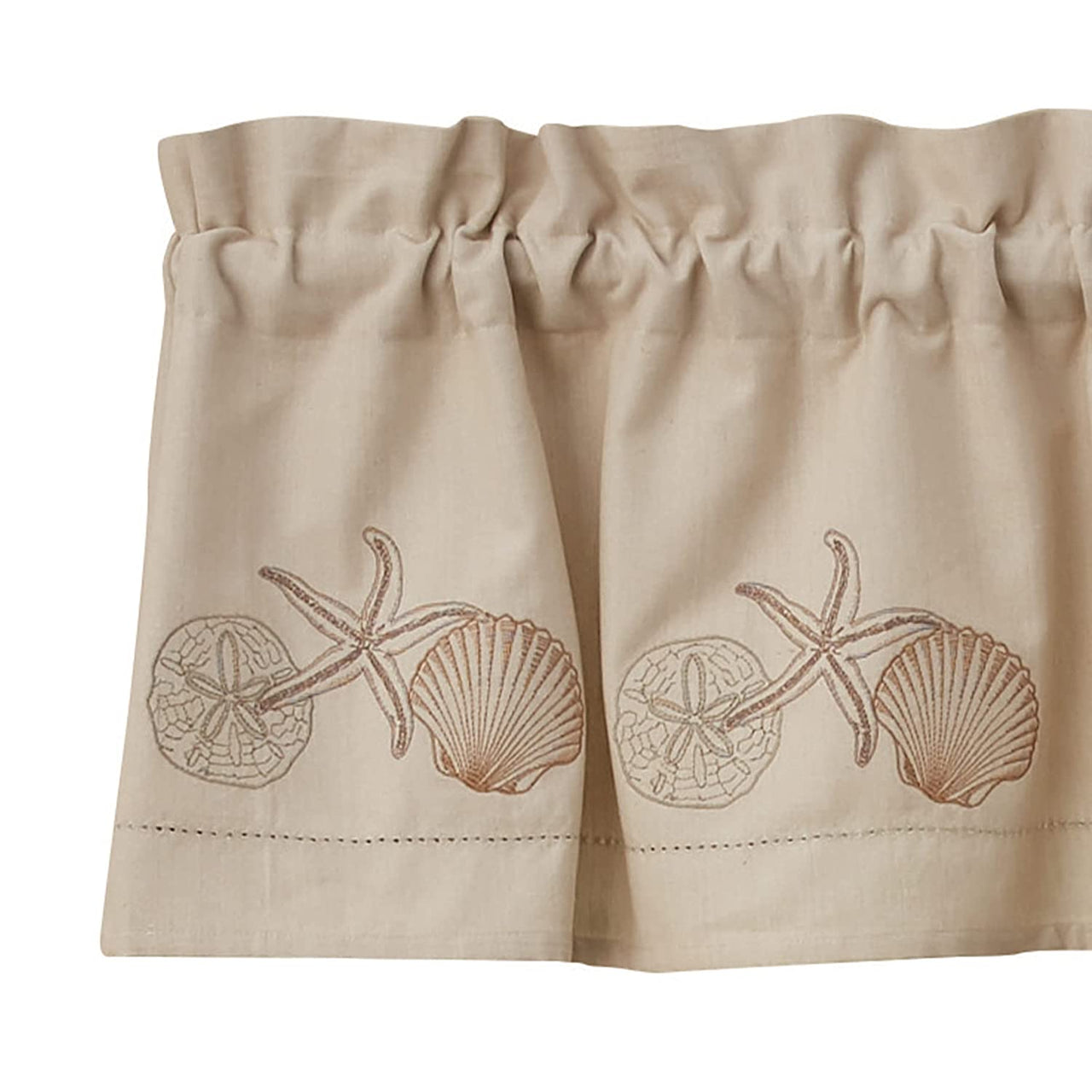 Shells Embroiderd Lined Valance, 60" X 14" Park Designs - The Fox Decor