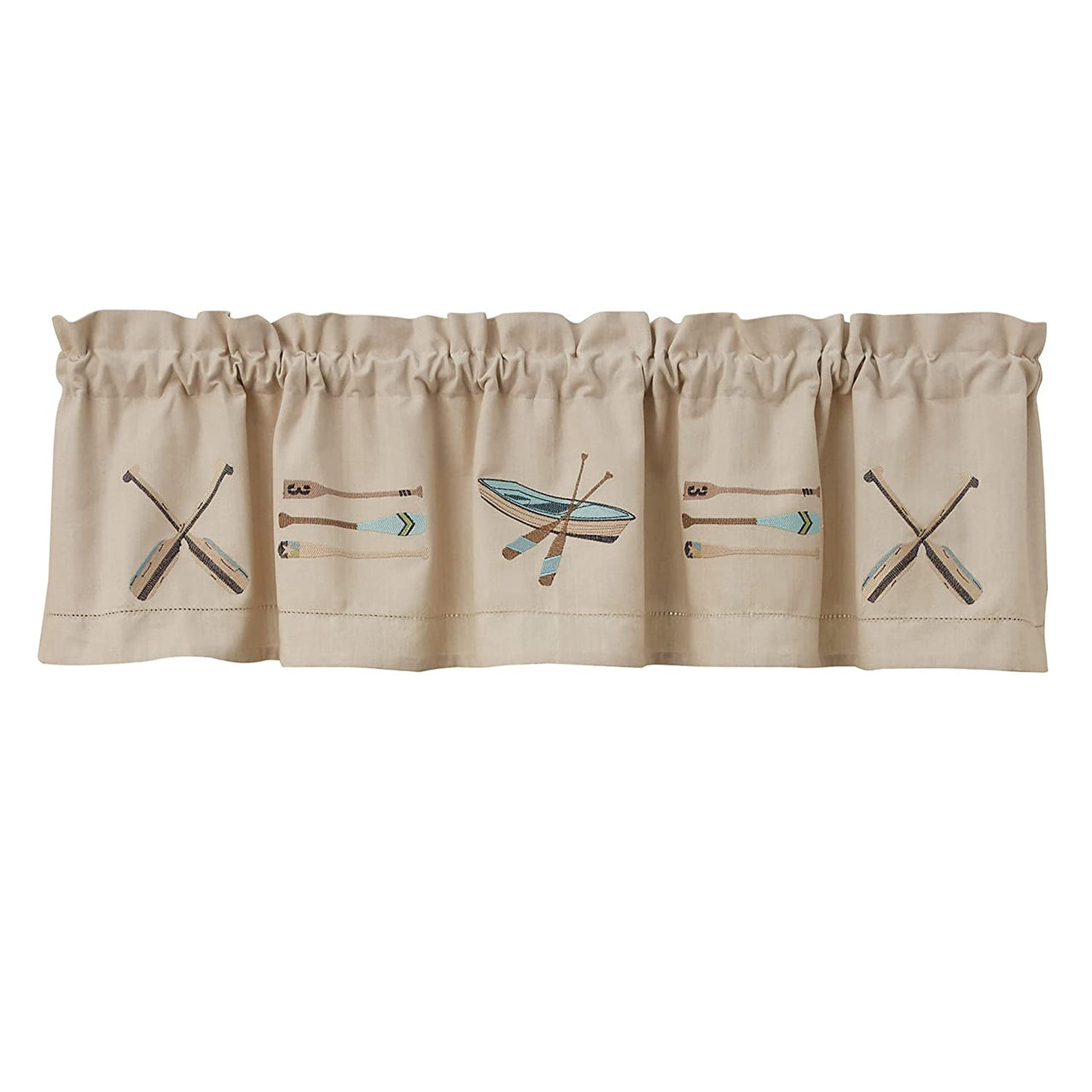 Paddles Embroiderd Lined Valance, 60" X 14" Park Designs - The Fox Decor