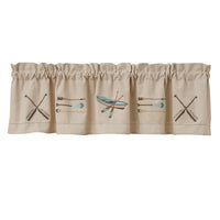 Paddles Embroiderd Lined Valance, 60