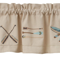 Paddles Embroiderd Lined Valance, 60