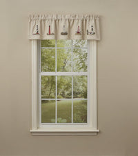 Lighthouse Embroidered Lined Valance Park Designs - The Fox Decor