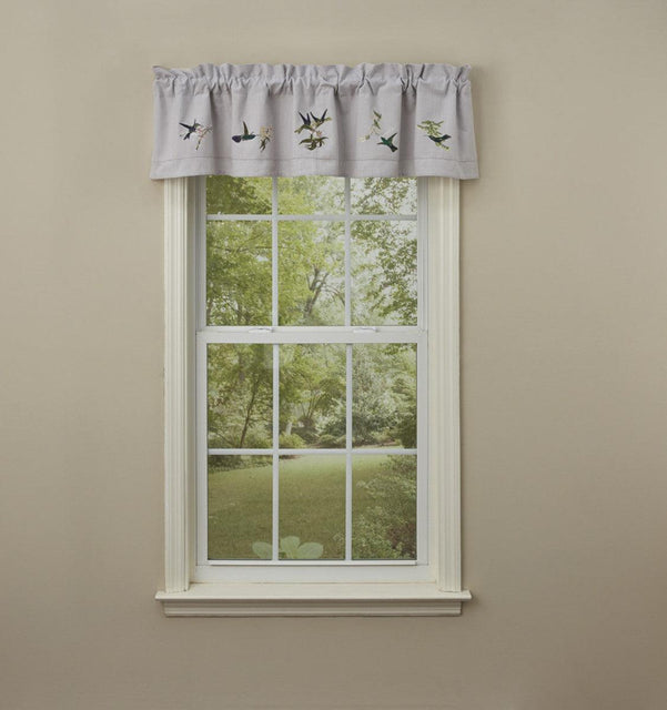 Hummingbird Embroiderd Lined Valance Park Designs - The Fox Decor