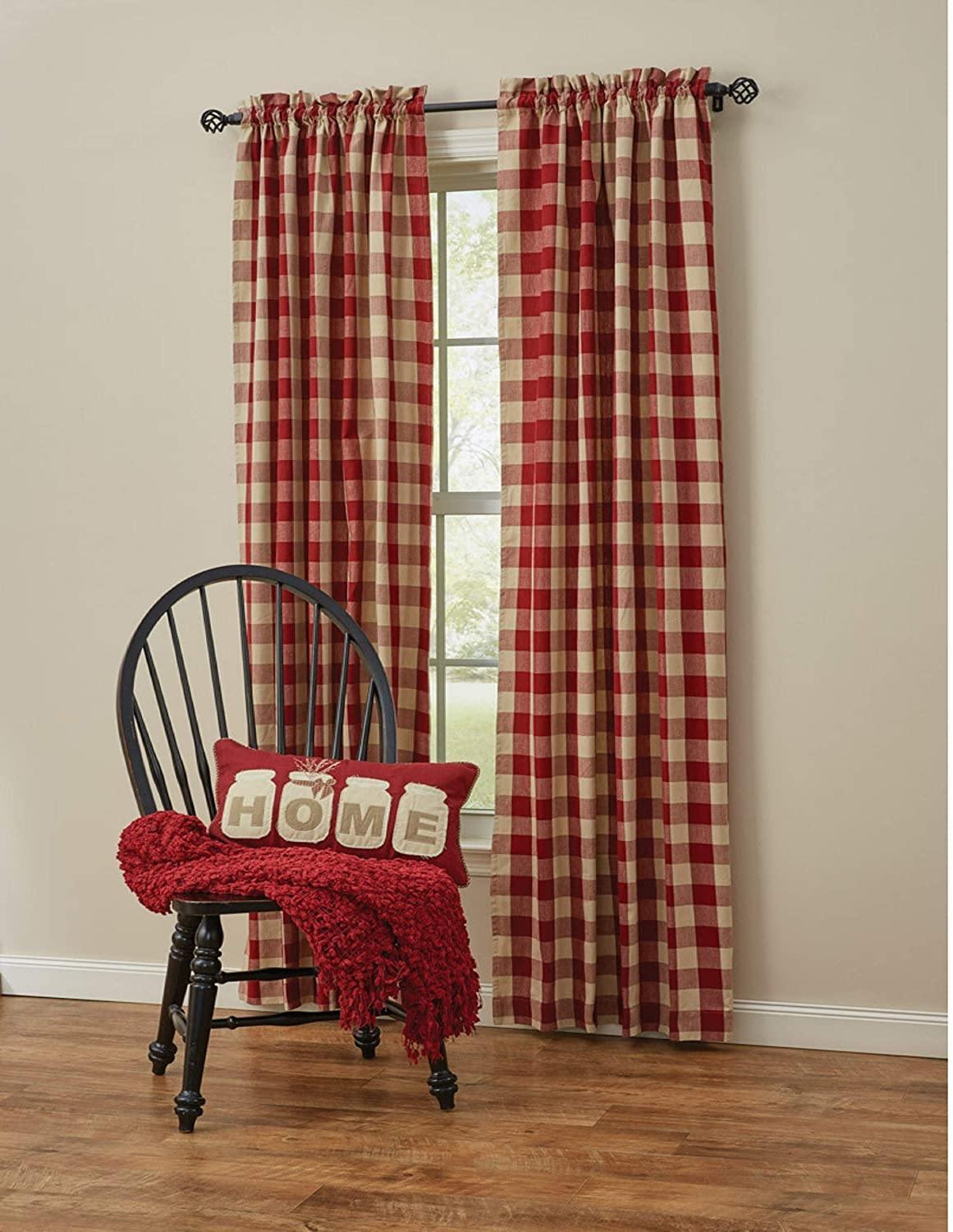 Wicklow Curtain Panels - Garnet 72x63 Unlined Park Designs - The Fox Decor