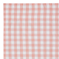 Annie Buffalo Coral Check Short Panel Curtain Set of 2 63