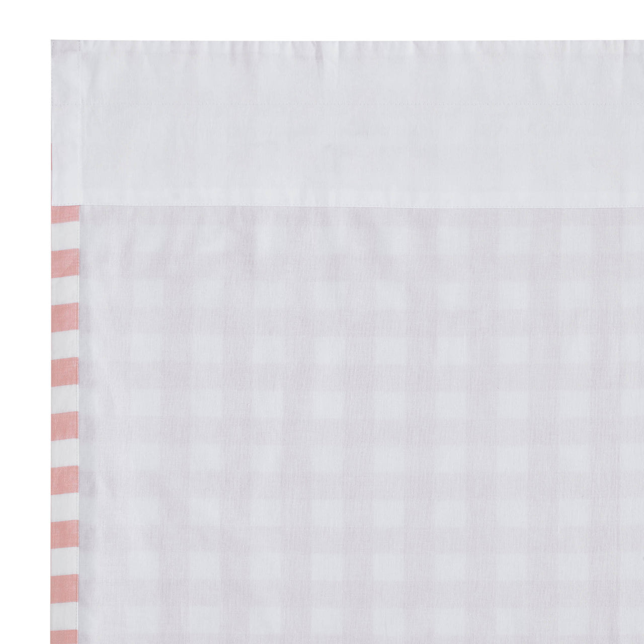 Annie Buffalo Coral Check Short Panel Curtain Set of 2 63"x36" VHC Brands - The Fox Decor