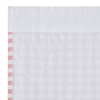 Annie Buffalo Coral Check Short Panel Curtain Set of 2 63