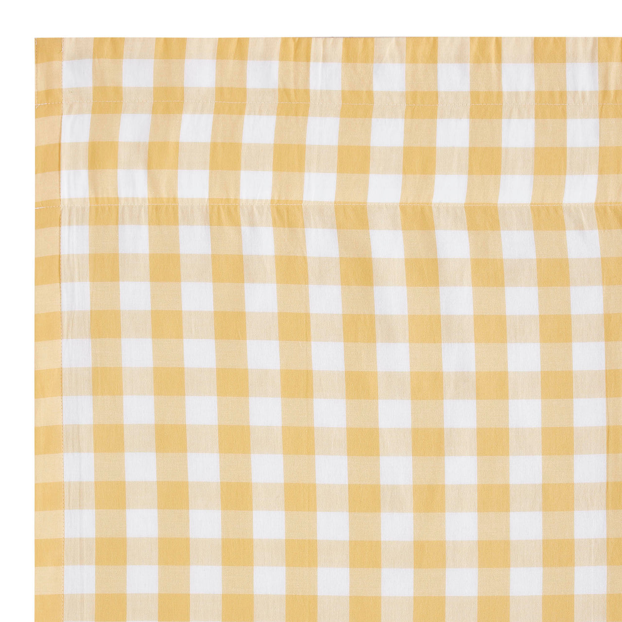 Annie Buffalo Yellow Check Short Panel Curtain Set of 2 84"x40" VHC Brands - The Fox Decor