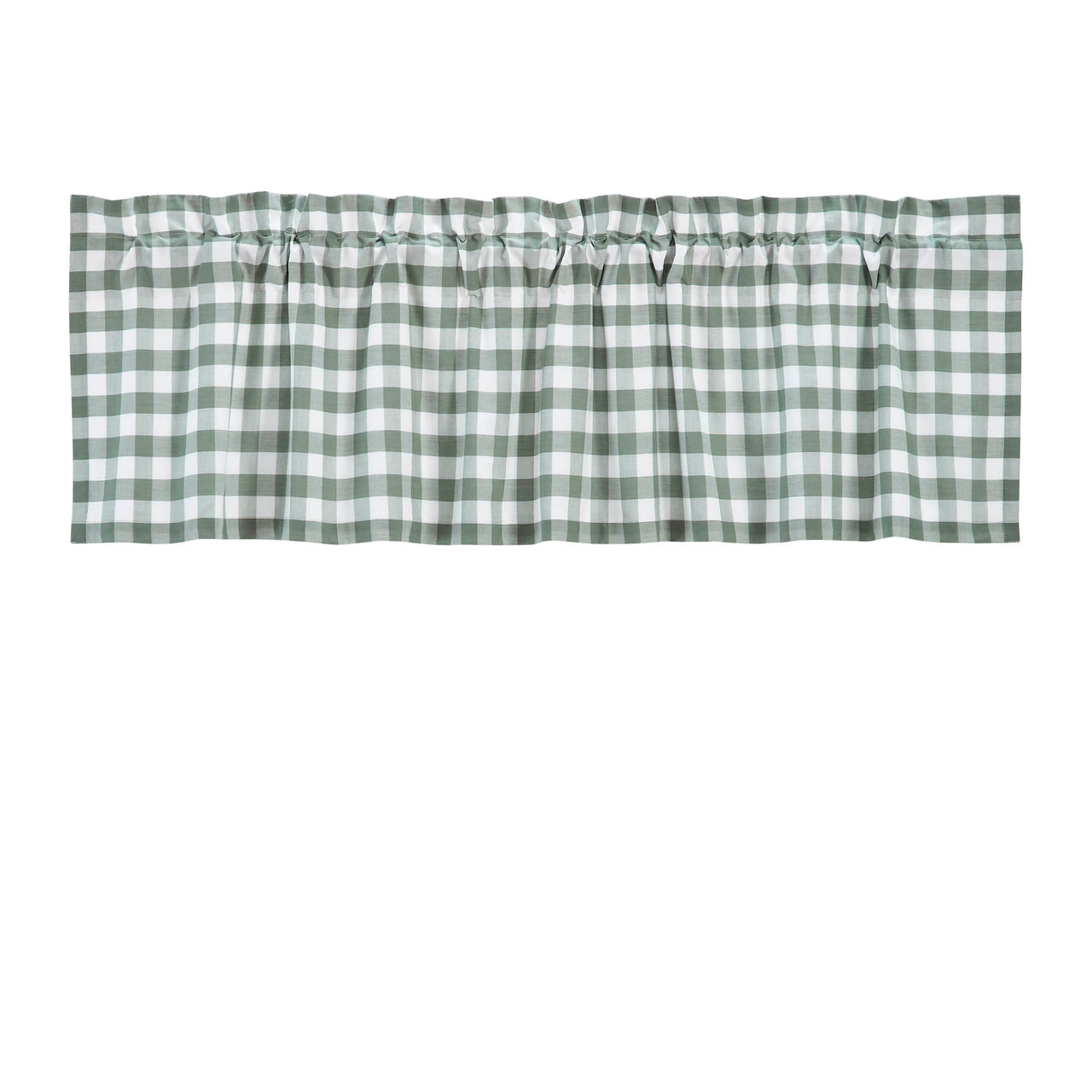 Annie Buffalo Green Check Valance Curtain 16"x60" VHC Brands - The Fox Decor