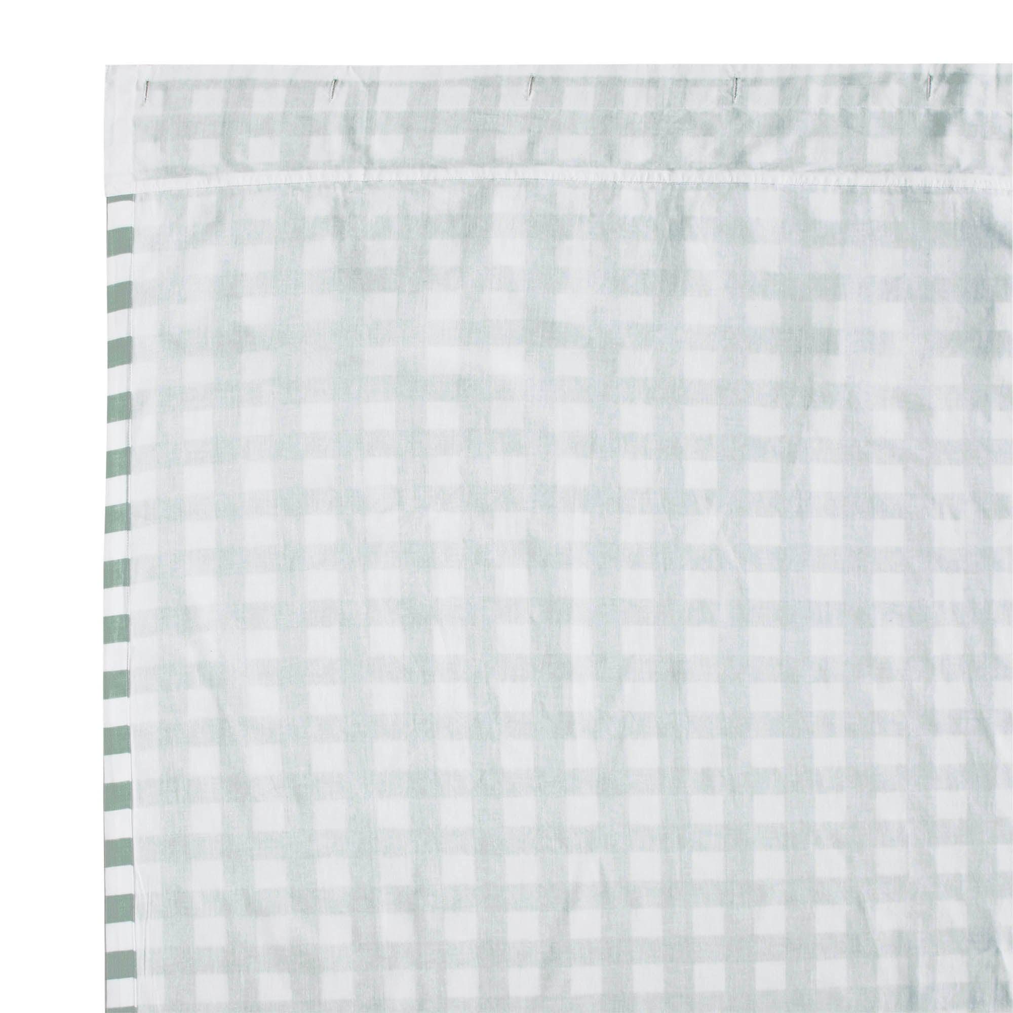 Annie Buffalo Green Check Ruffled Shower Curtain 72x72 VHC Brands - The Fox Decor