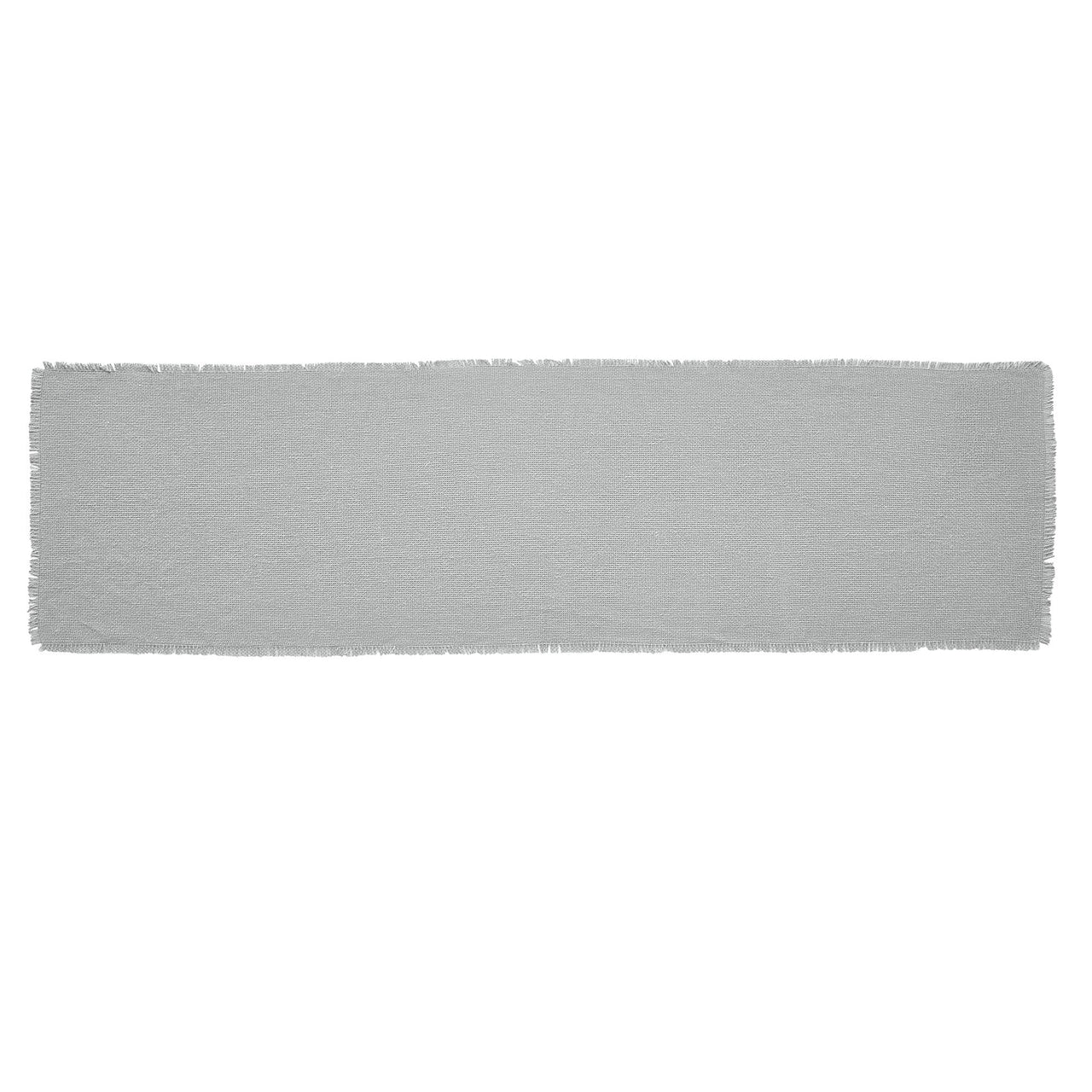 Burlap Dove Grey Table Runner Fringed 12"x48" VHC Brands