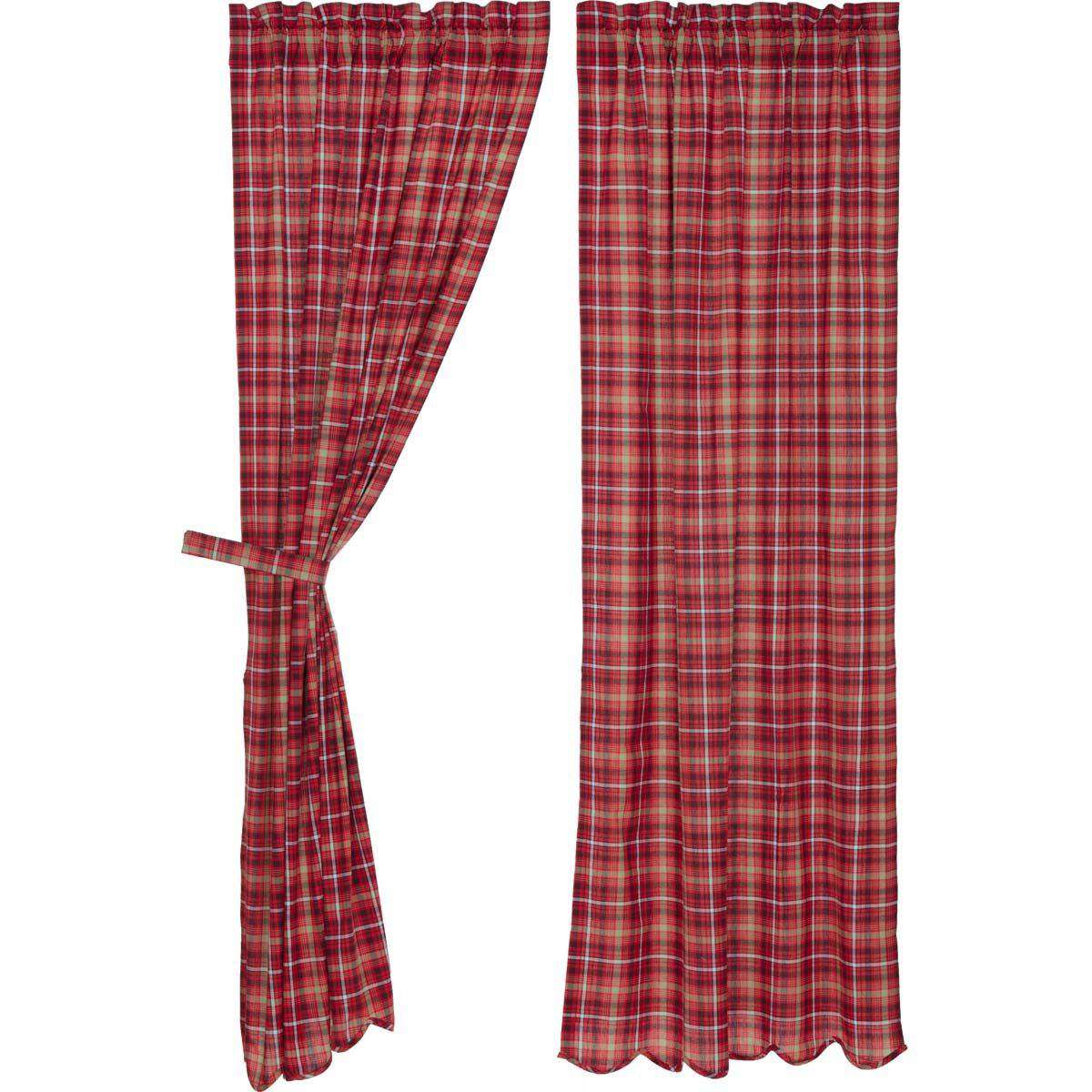 Braxton Scalloped Panel Country Style Curtain Set of 2 84