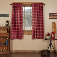 Thumbnail for Braxton Scalloped Short Panel Curtain Set of 2 63