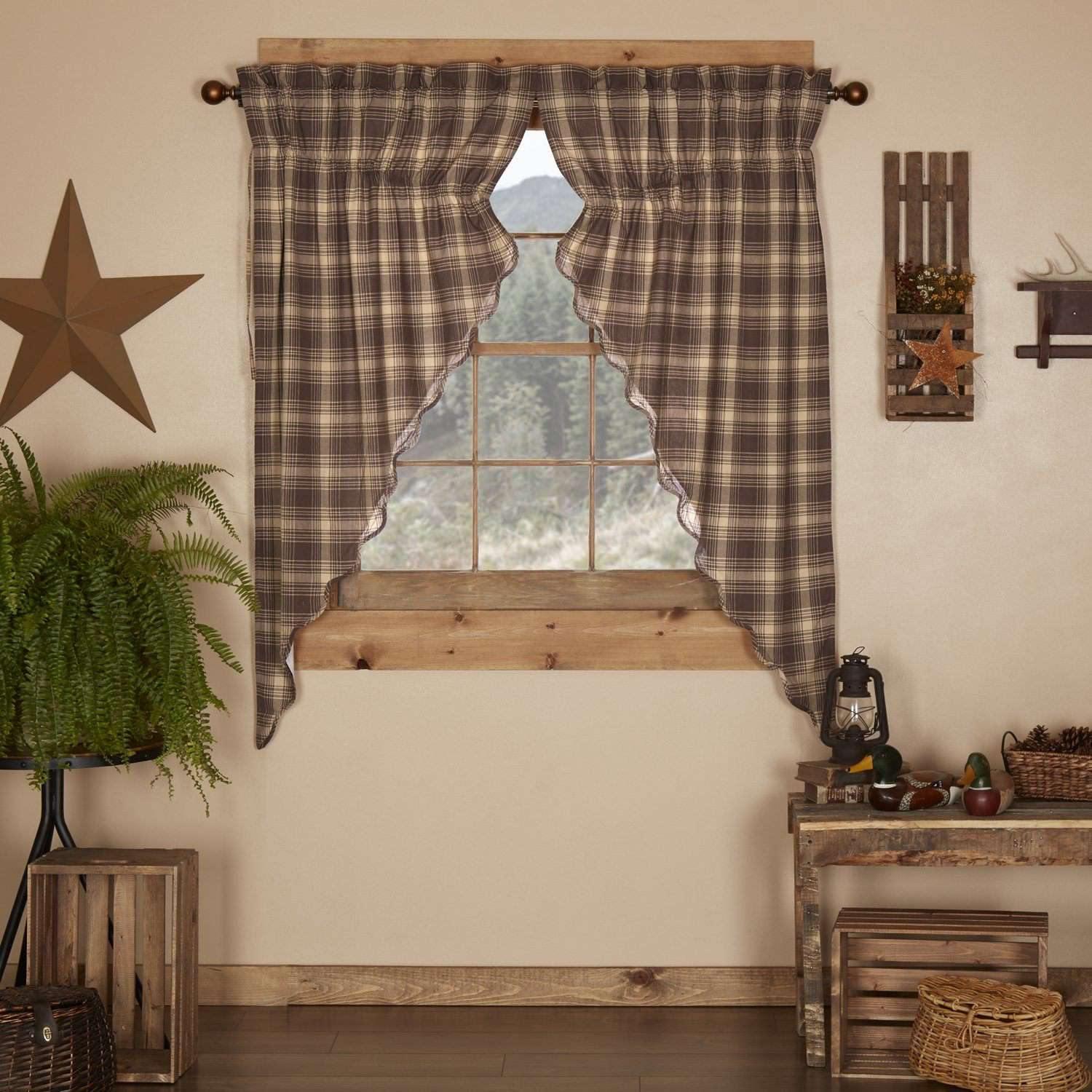 Dawson Star Scalloped Prairie Short Panel Curtain Curtain Set of 2 63x36x18 - The Fox Decor