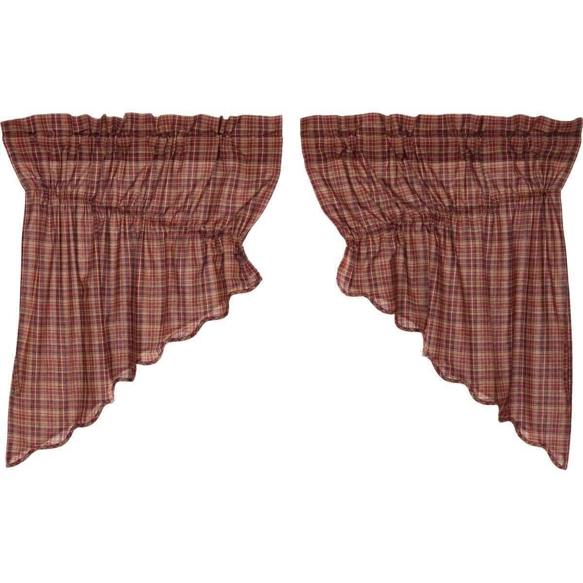 Parker Scalloped Prairie Swag Curtain Set of 2 36x36x18 VHC Brands - The Fox Decor