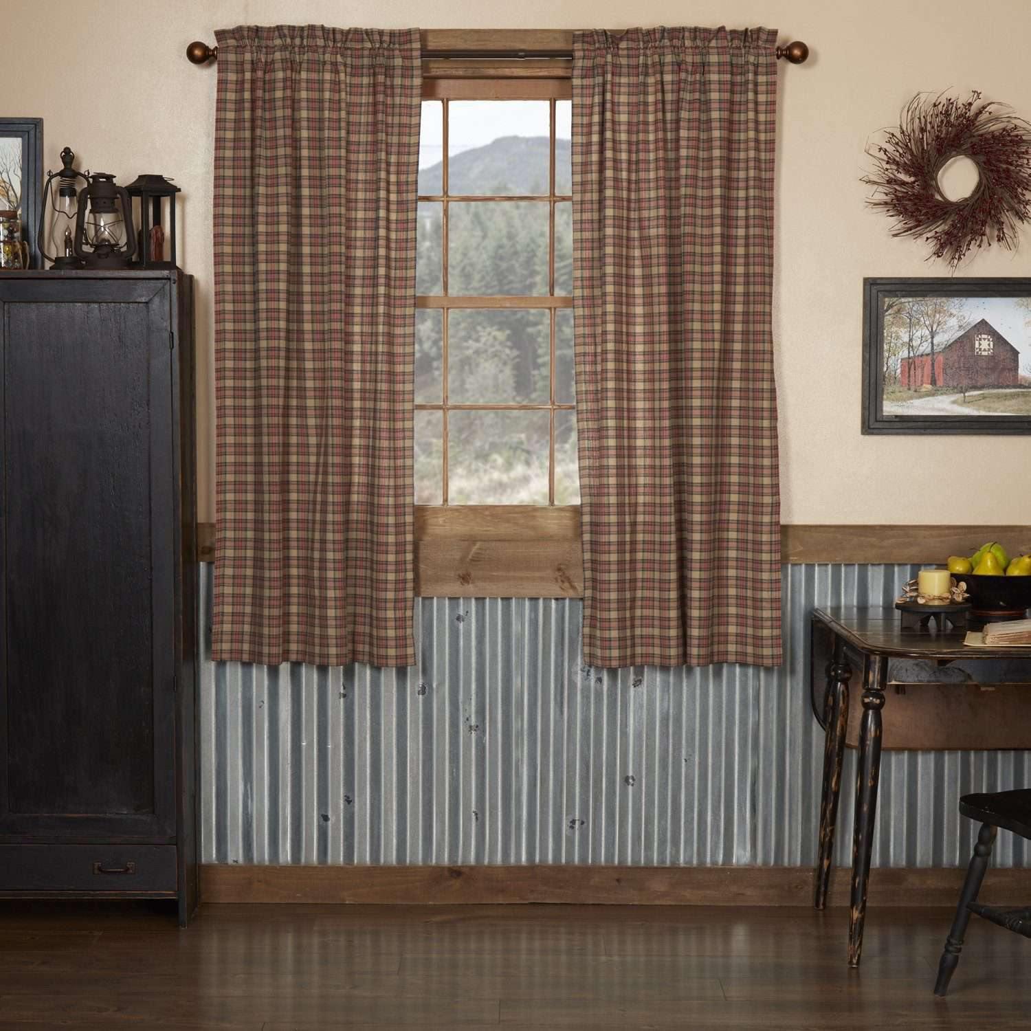 Crosswoods Short Panel Curtain Set of 2 63x36 - The Fox Decor