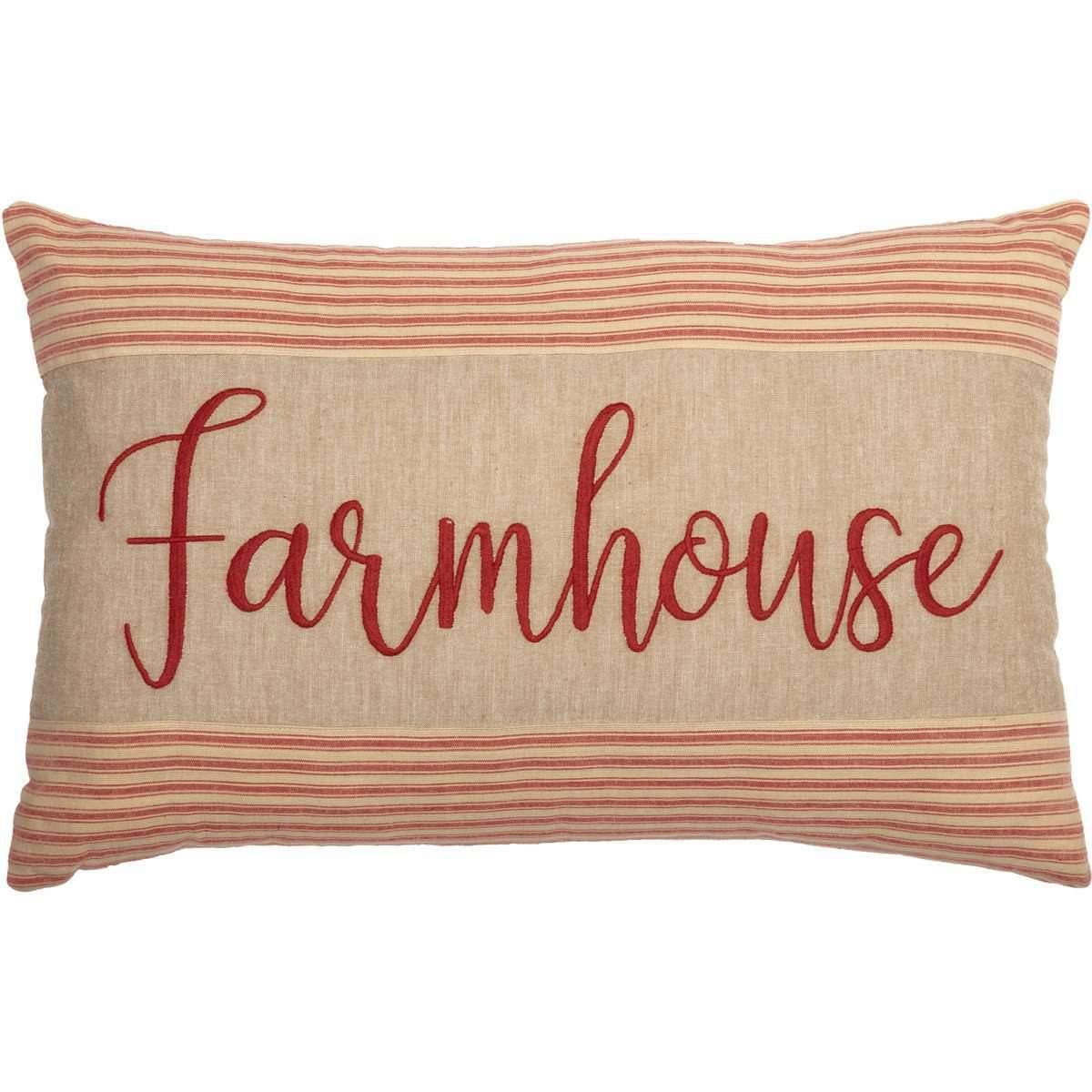 Ashmont Burlap Vintage Welcome to Our Farmhouse Pillow 14x22