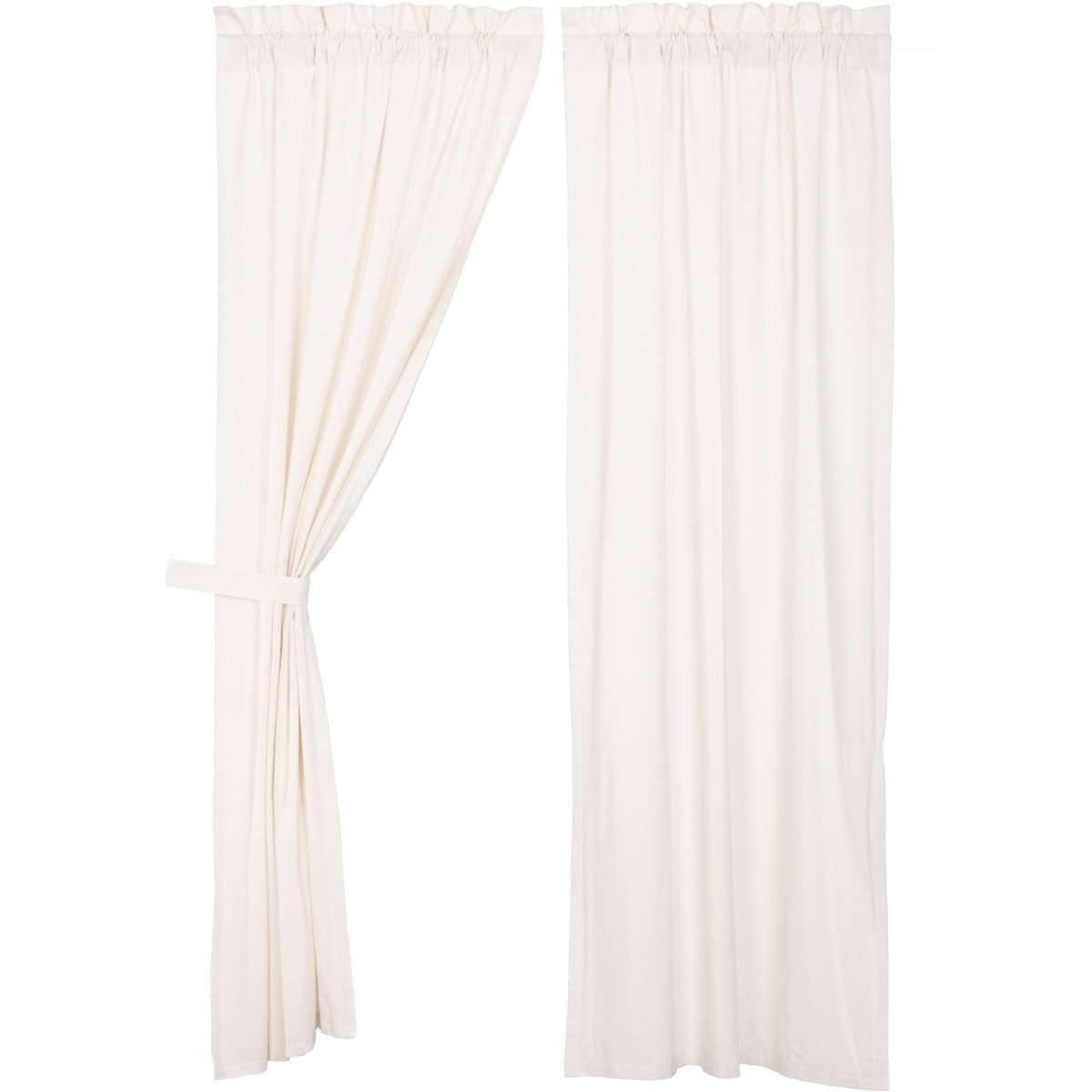 Simple Life Flax Antique White Panel Curtain Set of 2 84x40 VHC Brands - The Fox Decor