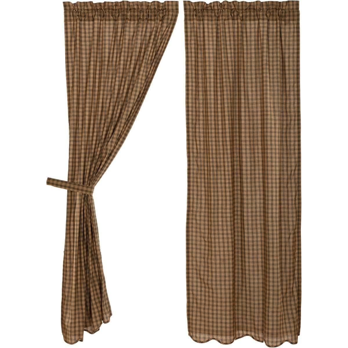 Cedar Ridge Panel Curtain Scalloped Set of 2 84x40 VHC Brands - The Fox Decor