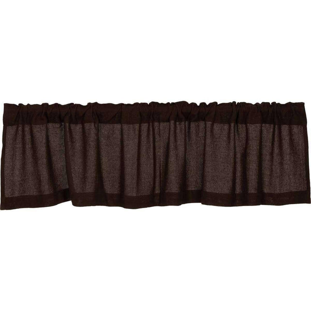 Burlap Valance Curtains Natural, White, Chocolate - The Fox Decor
