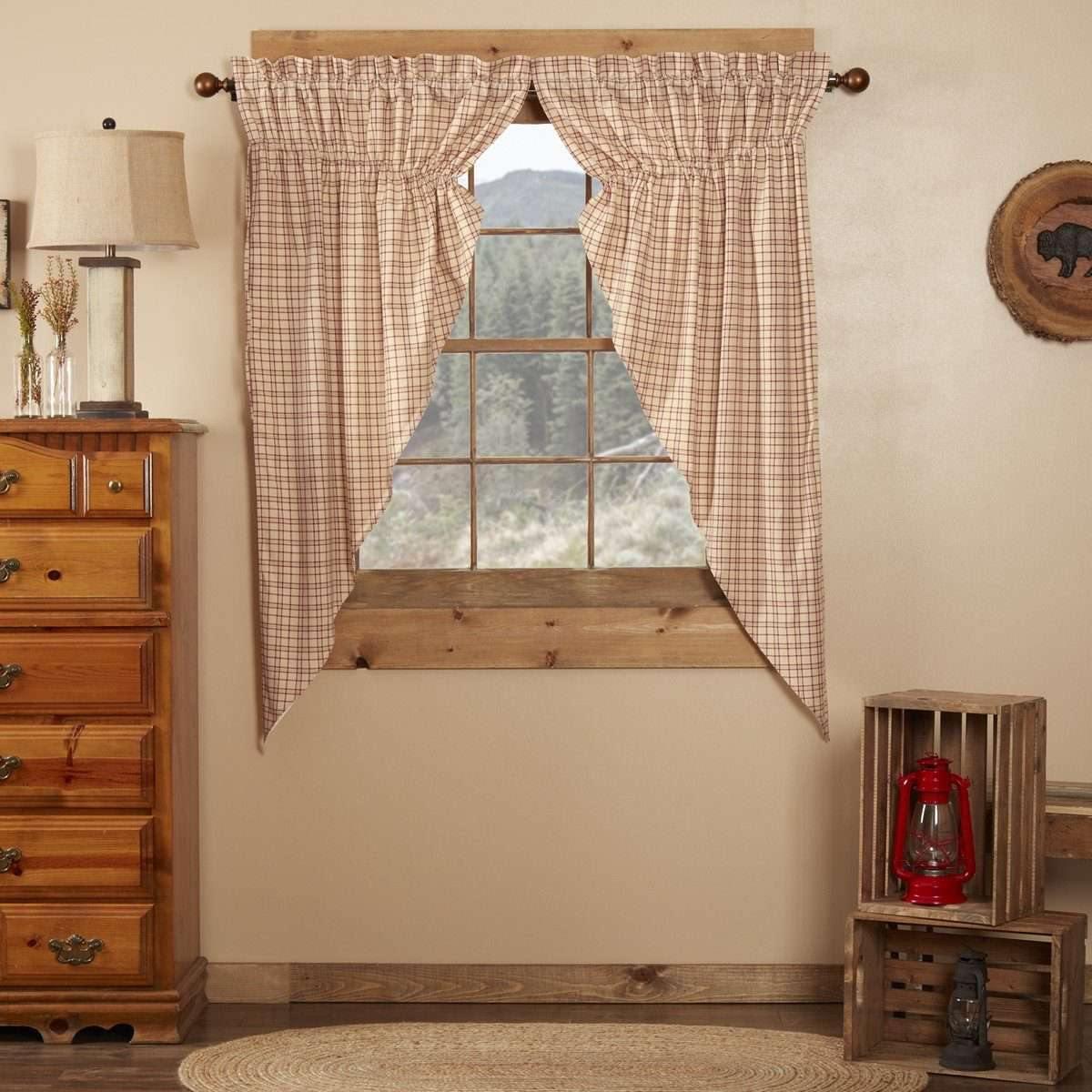 Tacoma Prairie Short Panel Curtain Set of 2 63x36x18 VHC Brands - The Fox Decor