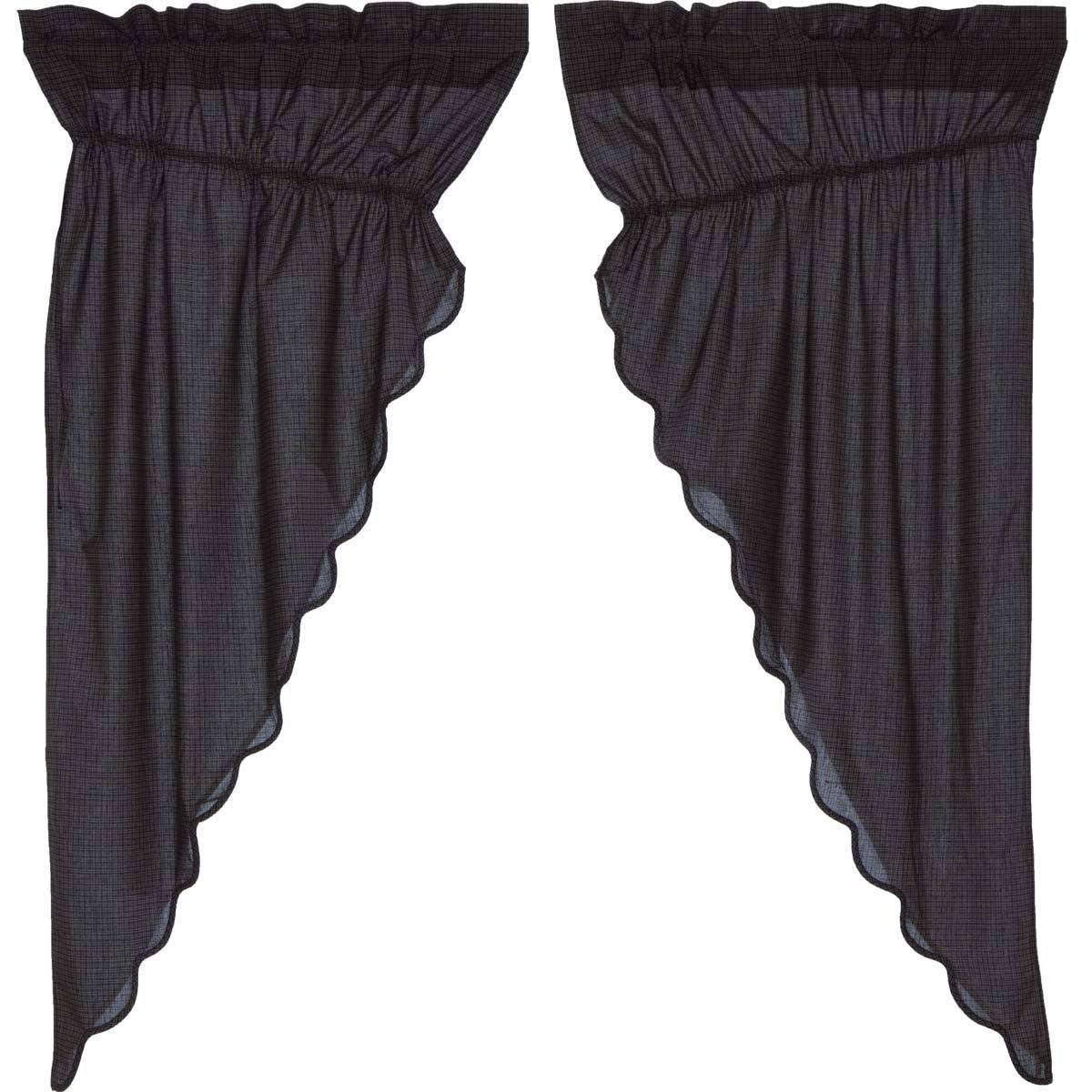 Arlington Prairie Short Panel Curtain Scalloped Set of 2 63x36x18 - The Fox Decor