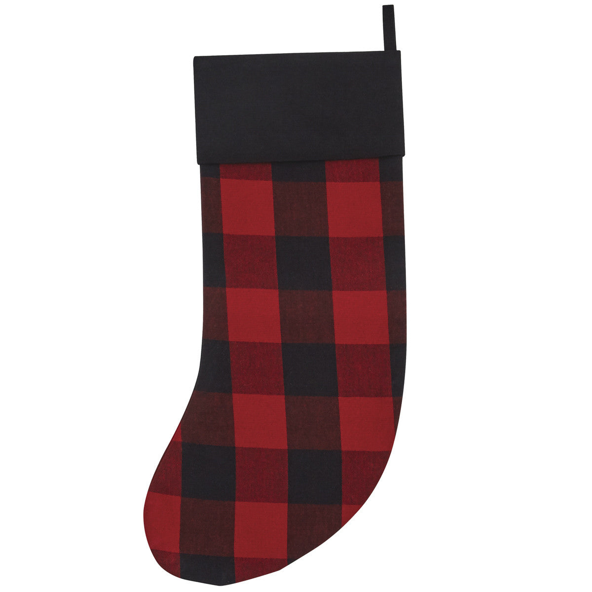 Regal Tartan Black And Red Check Stocking - Park Designs - The Fox Decor