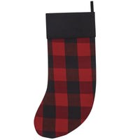 Thumbnail for Regal Tartan Black And Red Check Stocking - Park Designs - The Fox Decor