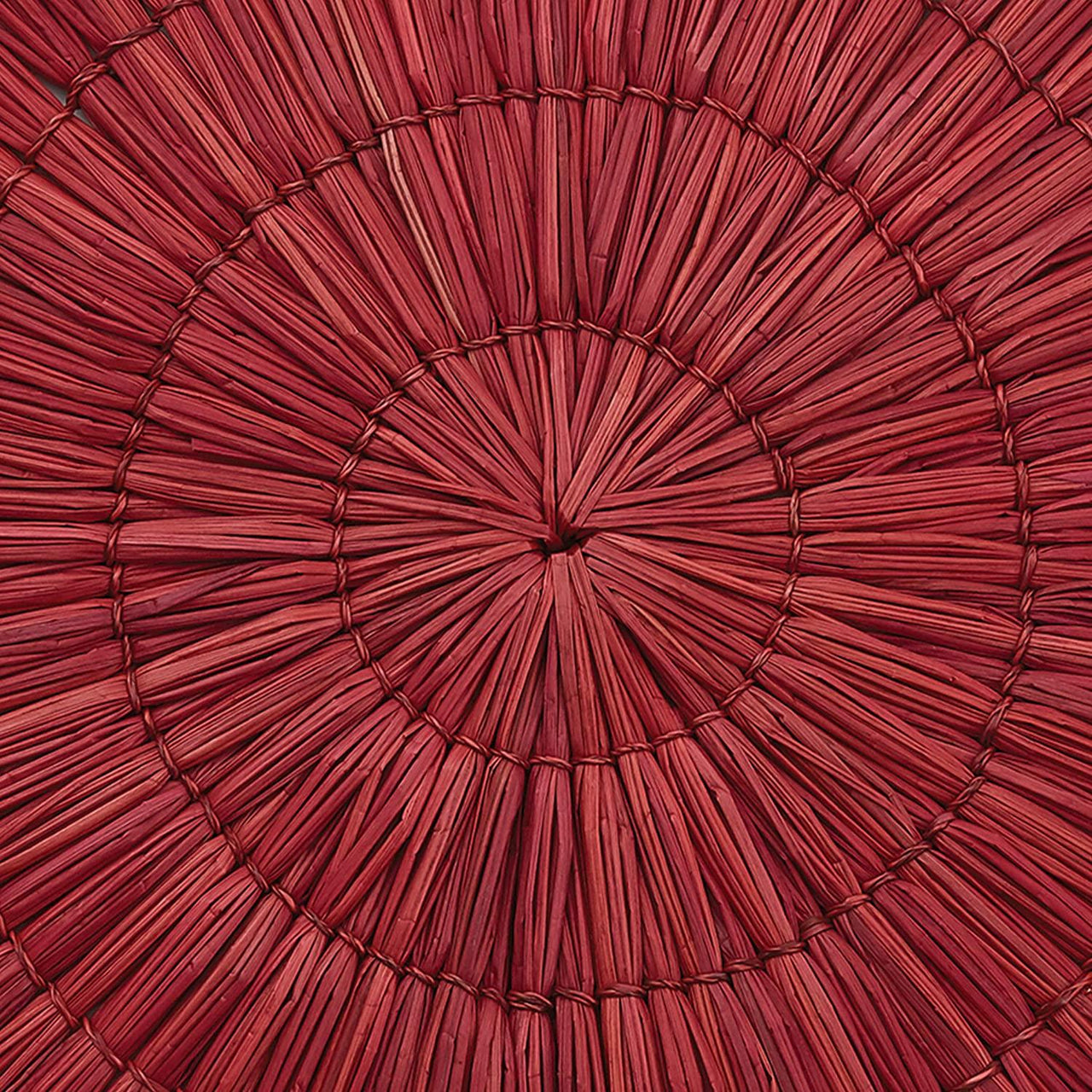 Seagrass Round Placemat - Red Set Of 6 Park Designs - The Fox Decor