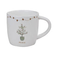 Rustic Christmas Peace Mugs - Set of 4 Park Designs - The Fox Decor