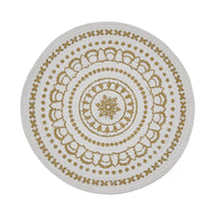 Gold Medallion Printed Round Placemats - Set Of 6 Park Designs - The Fox Decor