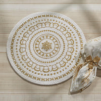 Gold Medallion Printed Round Placemats - Set Of 6 Park Designs - The Fox Decor